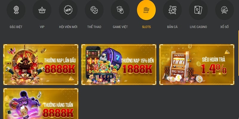 Khuyến mãi 888b dành riêng cho người chơi trải nghiệm Slot game